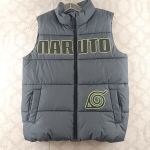Naruto Shippuden Puffer Vest Kids 12-13 Years 158cm Anime Konoha Leaf Village